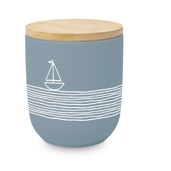 Pure Sailing blue Storage Jar matte New Bone China 0,35l