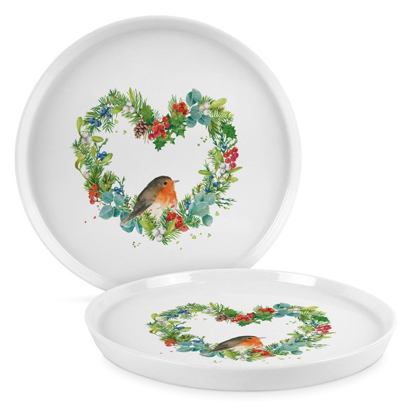 Robin Heart Plate New Bone China Ø 21cm