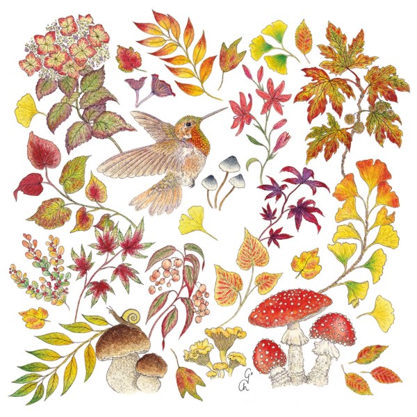Autumn Love Lunch Napkins 33x33 cm