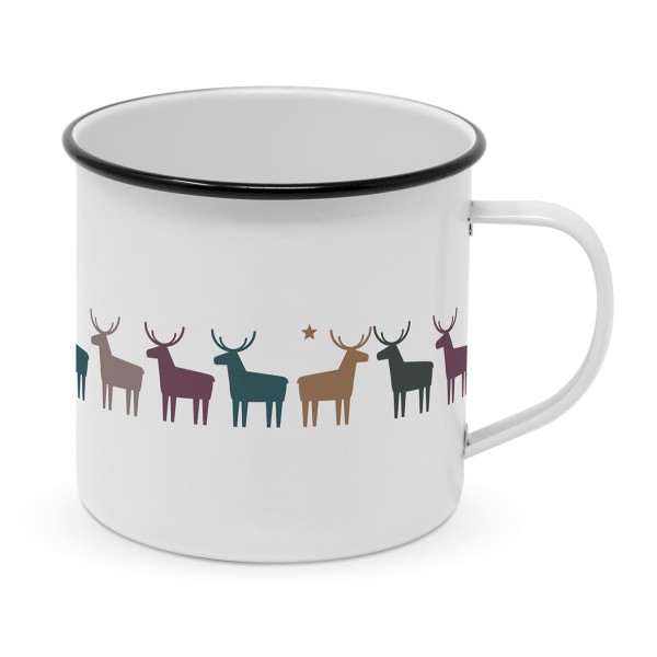 Pure Deers Happy Metal Mug 400ml