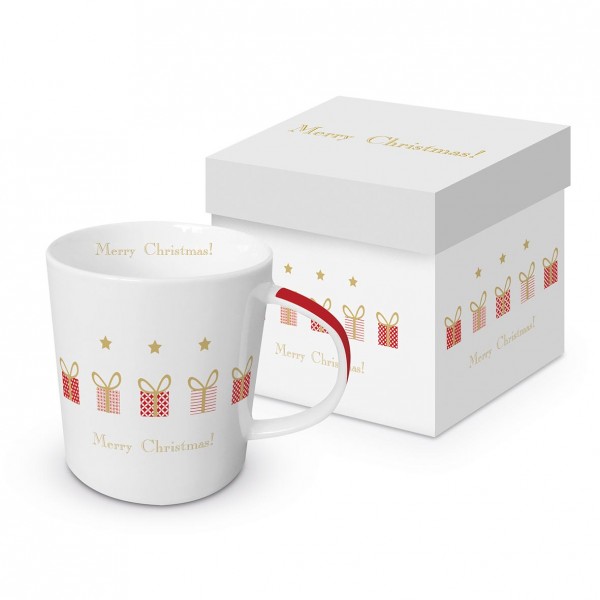 Gift Parade real gold Trend Mug in a matching square gift box 350ml New Bone China