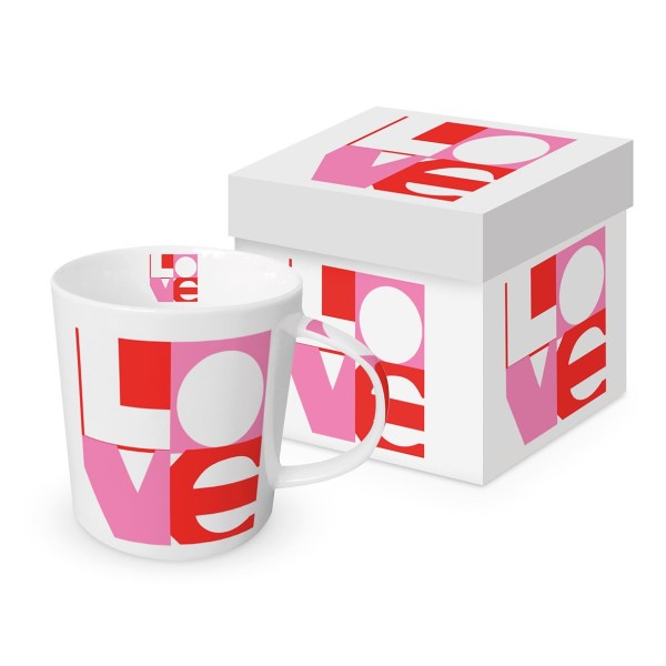 Love Graphic Mug in gift box 350ml New Bone China