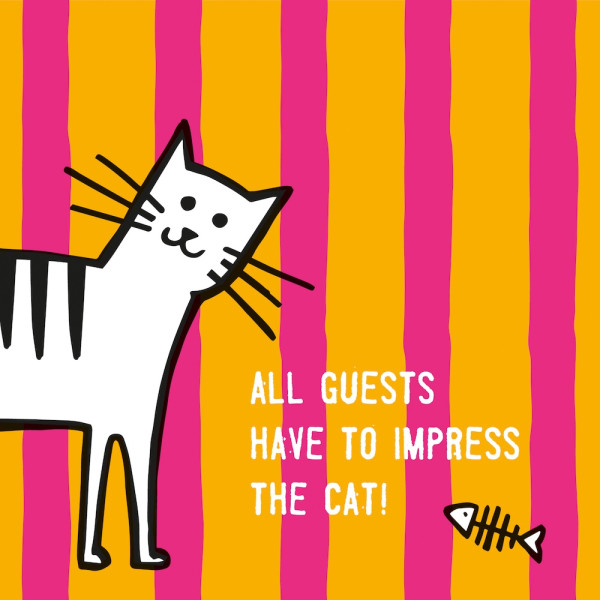 Impress the Cat orange Napkins 33x33 cm