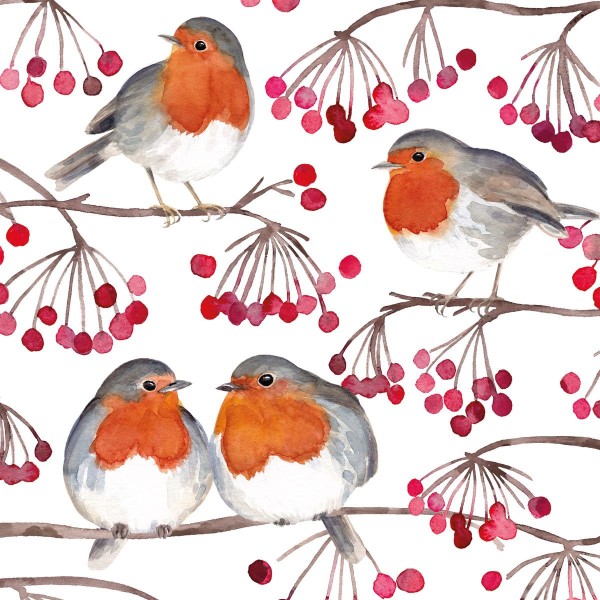 Birds & Berries Lunch Napkins 33x33 cm