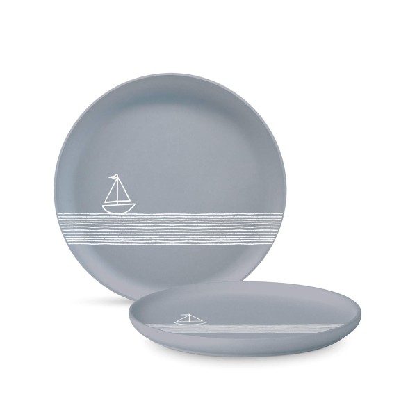 Pure Sailing blue Plate matte, New Bone China Ø 21cm