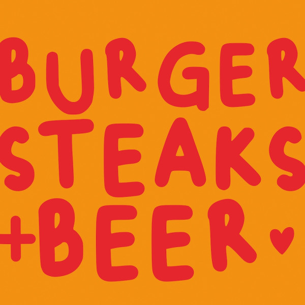 Burger & Beer orange Napkins 33x33 cm