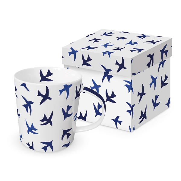 Maritime Birds Trend Mug in a matching square gift box 350ml New Bone China