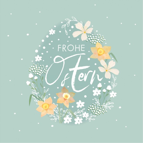 Fröhliche Ostern eukaplyptus Napkins 33x33 cm