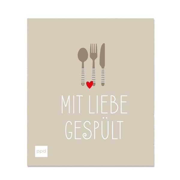 Mit Liebe gespült dishcloth