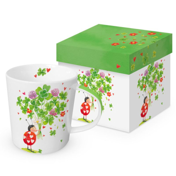 Lucky! Mug in gift box New Bone China 400 ml