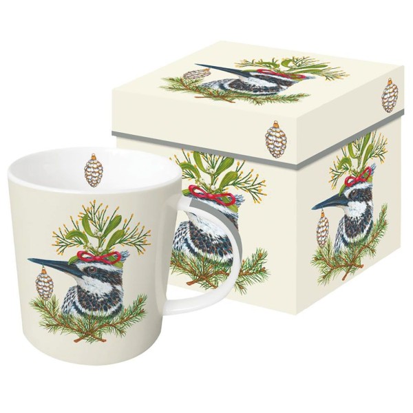 Kingfisher Holiday Mug in gift box New Bone China 400 ml