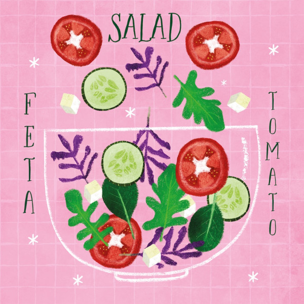 Greek Salad Napkins 33x33 cm