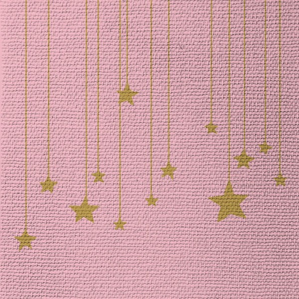 Stars on Canvas rose Lunch Napkins 33x33 cm