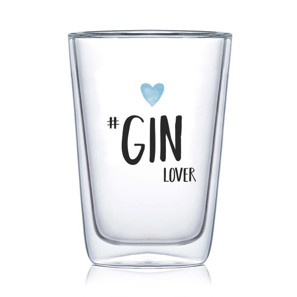 Gin Lover Cappuccino Latte Macchiato Glass doublewall 400ml