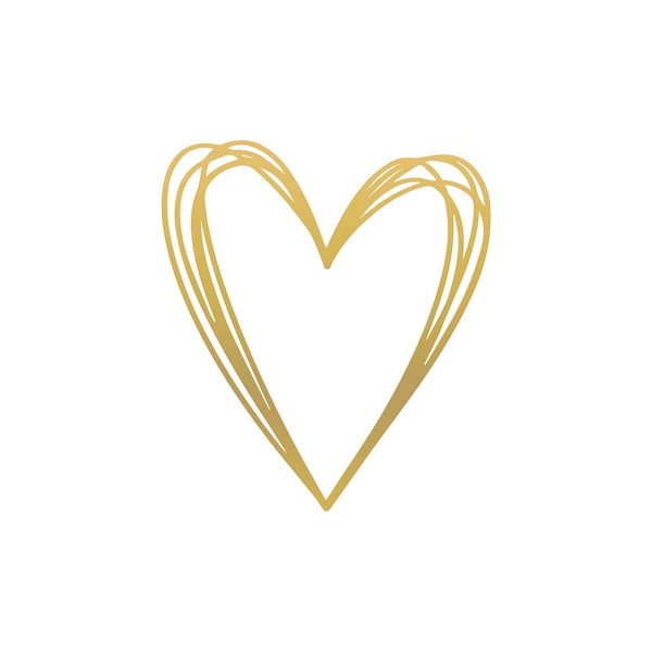 Pure Heart gold Lunch Napkins 33x33 cm