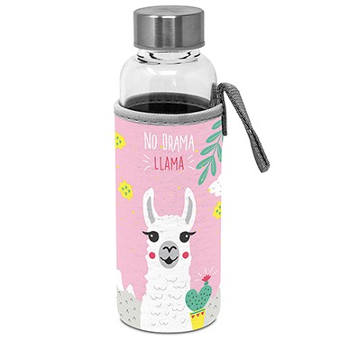 No Drama Glass Bottle with protection sleeve 350ml