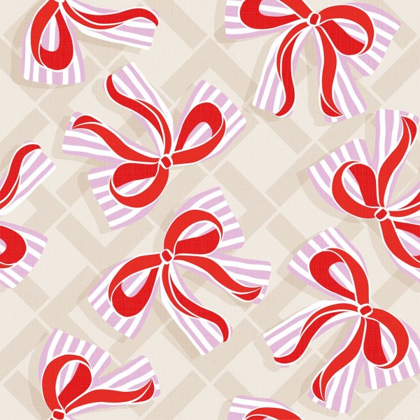 Bows taupe Lunch Napkins 33x33 cm