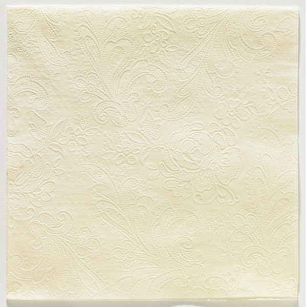 Lace embossed ivory Lunch Napkins 33x33 cm