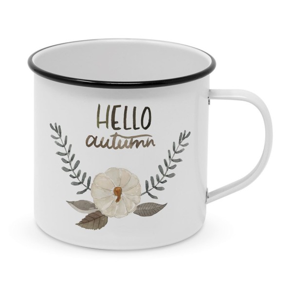 Hello autumn Happy Metall Mug, 0,4l