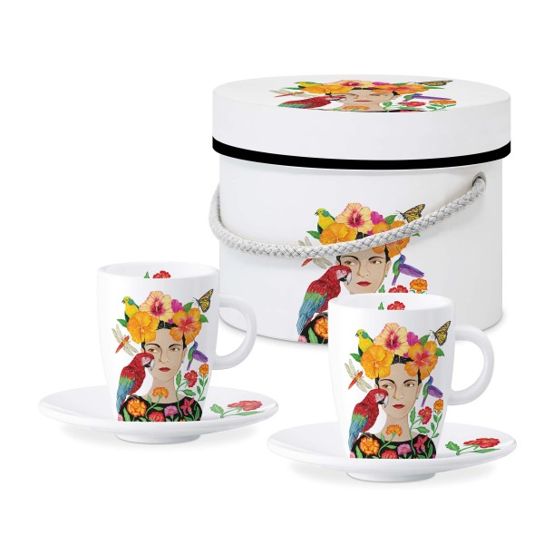 La Dolorosa Espresso Mug Set of 2 in gift box, New Bone China, 75ml