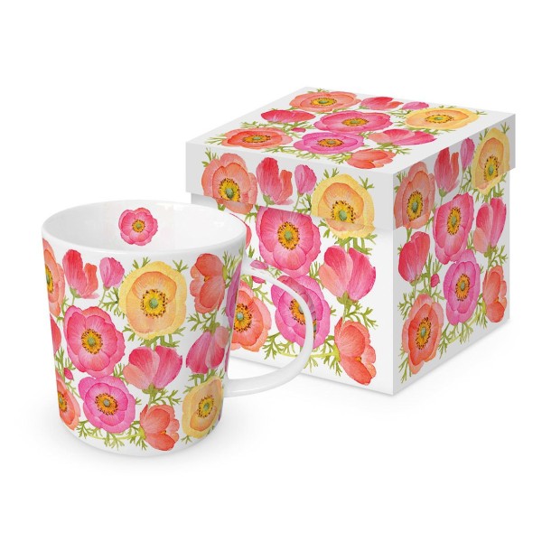 Poppy Paradise Mug in gift box 350ml New Bone China