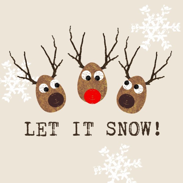 Let it Snow cream Lunch Napkins 33x33 cm