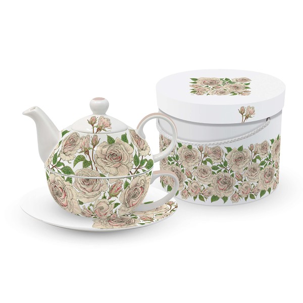 Roses Tea 4 One Set in gift box Bone China