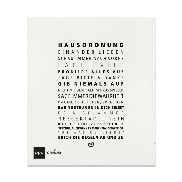 Hausordnung dishcloth, Made in Sweden