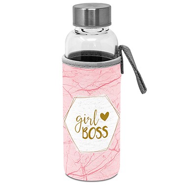 Girl Boss Glass Bottle with protection sleeve 350ml