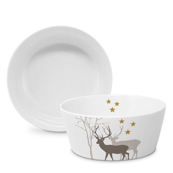 Winter Deers white Trend Bowl New Bone China Ø 15cm