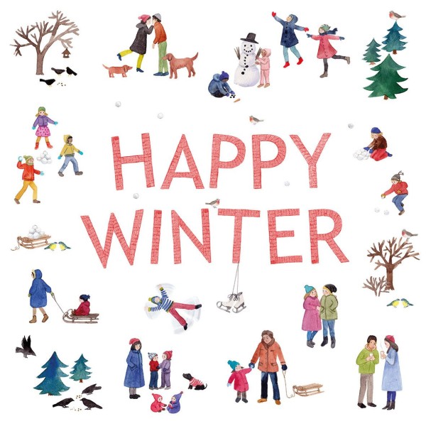 Happy Winter Napkins 33x33 cm