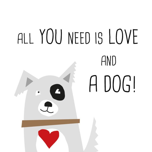 Love and Dog Lunch Napkins 33x33 cm