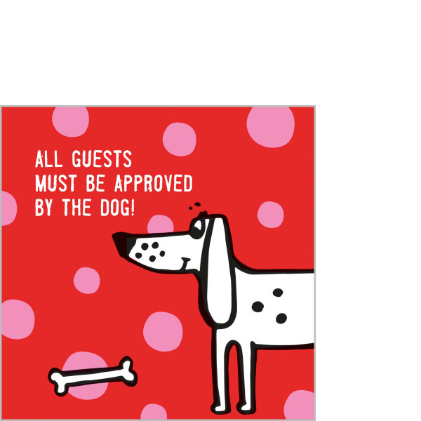 Dog Approved red Cocktail Napkins 25x25 cm