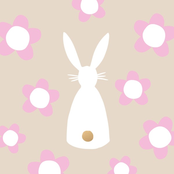 Flower Bunny creme Napkins 33x33 cm