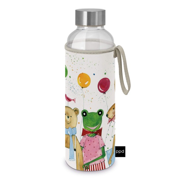 Kid Party Glass Bottle with protection sleeve 500ml