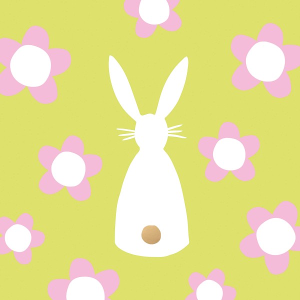 Flower Bunny Napkins 33x33 cm