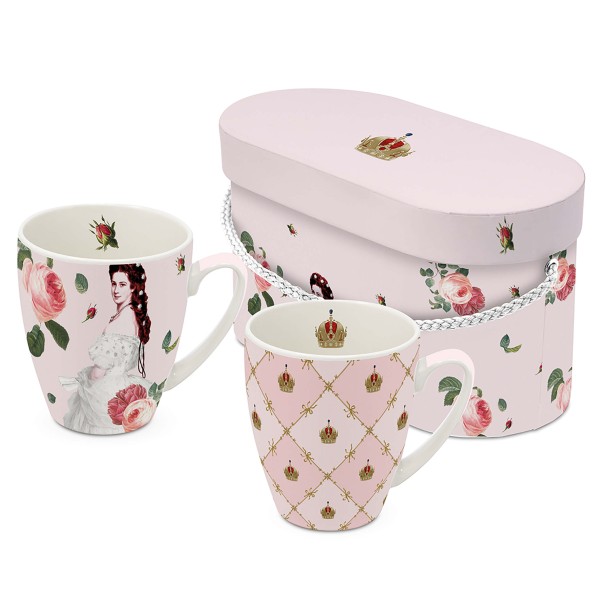 Sisi and Vienna Mug set of 2 in gift box 350ml New Bone China