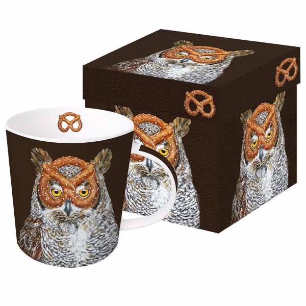 Otto with pretzel Trend Mug in a matching square gift box 350ml New Bone China
