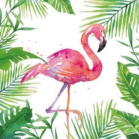 Tropical Flamingo Lunch Napkins 33x33 cm