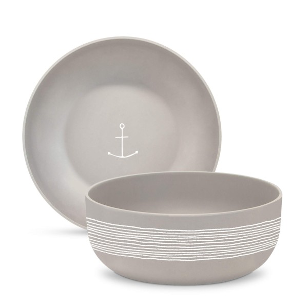 Pure Anchor taupe Trend Bowl New Bone China Ø 16cm
