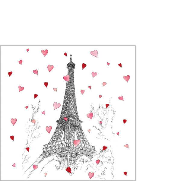 Paris Love Cocktail Napkins 25x25 cm