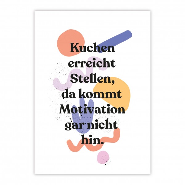 Kuchen erreicht Stellen Postcard