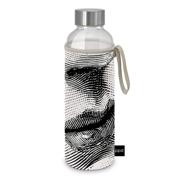 Kiss Glass Bottle with protection sleeve 500ml