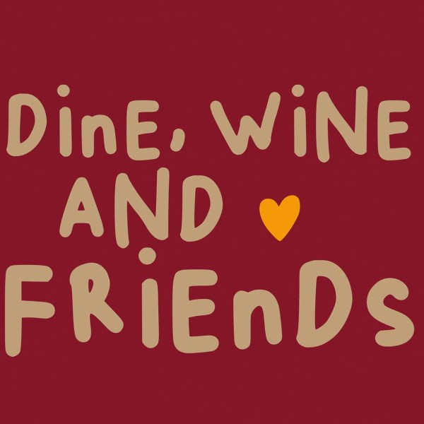 Wine, Dine, Friends Napkins 33x33 cm