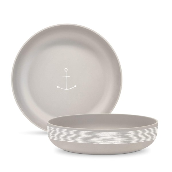 Pure Anchor taupe Trend Bowl New Bone China Ø 30cm
