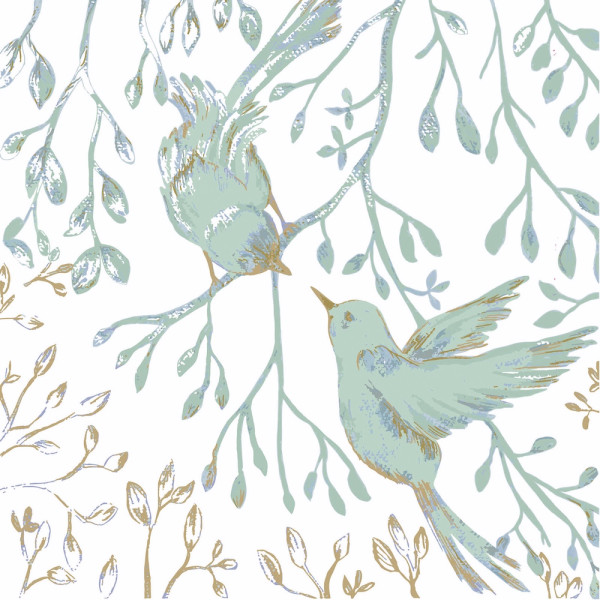 Jardin japonais en bleu Napkins 33x33 cm