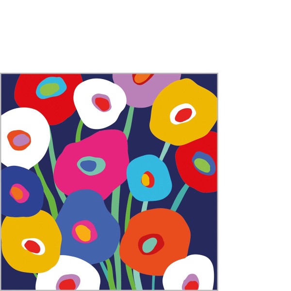 Super Bloom blue Cocktail Napkins 25x25 cm