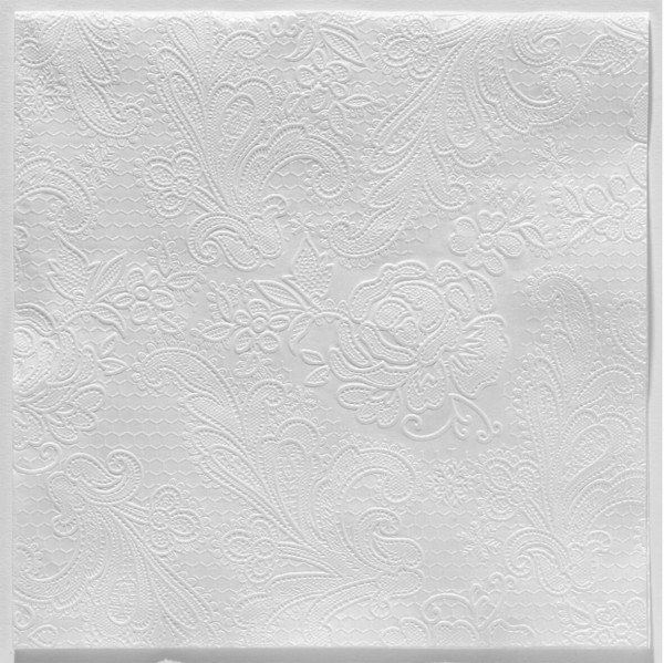 Lace embossed pearl Lunch-Servietten 33x33 cm