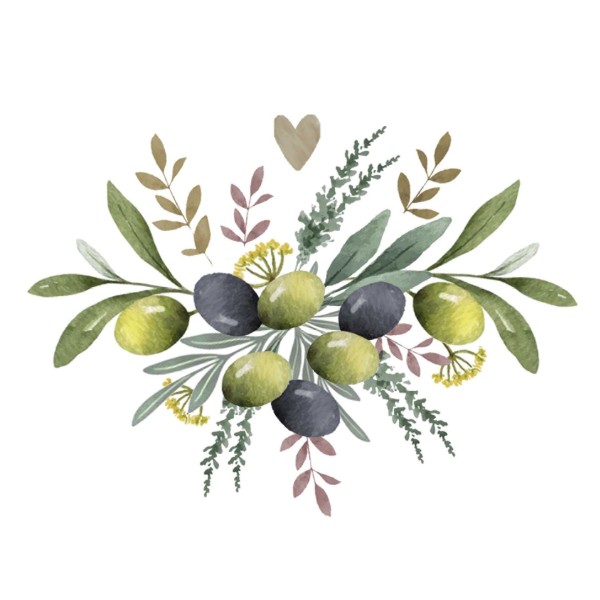 Olives & Herbs Cocktail Napkins 25x25 cm