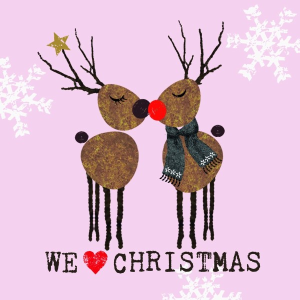We love Christmas rosé Lunch Napkins 33x33 cm